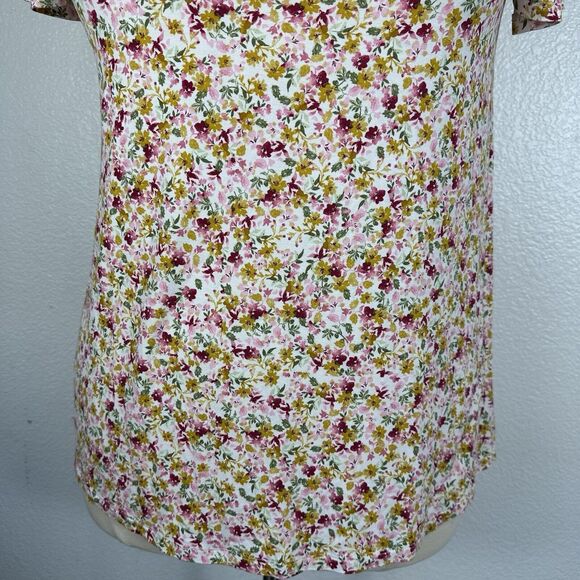 Torrid Top Women Size 1X Super Soft Smocked Flutter Sleeve Floral Cottagecore - Picture 5 of 13